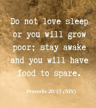 Bible Verse about Sleeping Too Much
