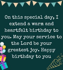 Birthday Wishes for the Servant of God 2024 - Mzuri Springs